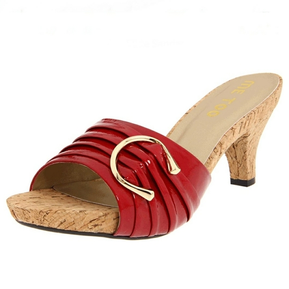 Me Too 8m kitten heels red patten sandal - Persil - Picture 1 of 9